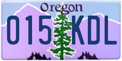 OR license plate 015KDL