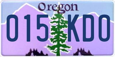 OR license plate 015KDO