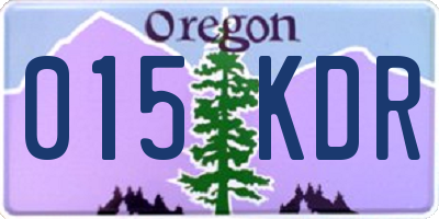 OR license plate 015KDR