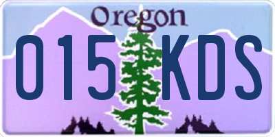 OR license plate 015KDS