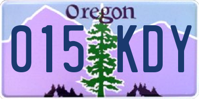 OR license plate 015KDY