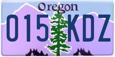 OR license plate 015KDZ