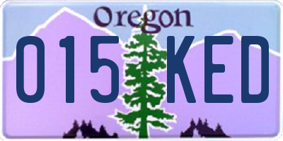 OR license plate 015KED
