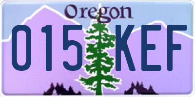 OR license plate 015KEF