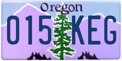 OR license plate 015KEG