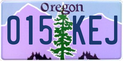 OR license plate 015KEJ
