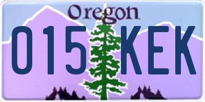 OR license plate 015KEK