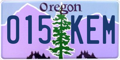 OR license plate 015KEM