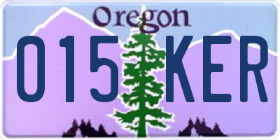 OR license plate 015KER