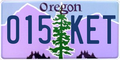 OR license plate 015KET
