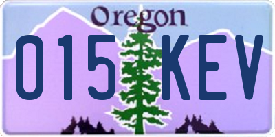 OR license plate 015KEV