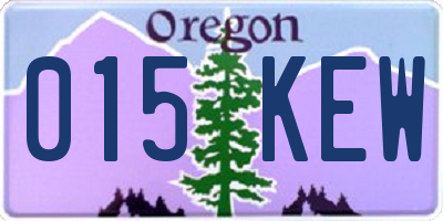OR license plate 015KEW