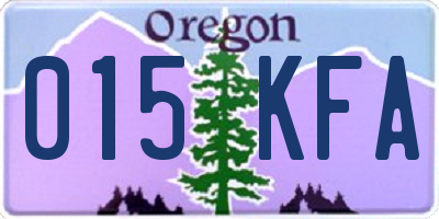 OR license plate 015KFA
