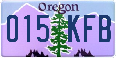 OR license plate 015KFB