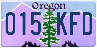 OR license plate 015KFD