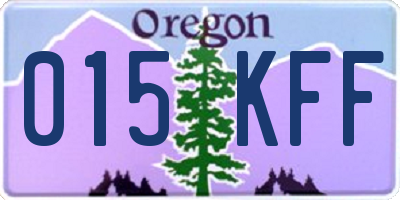 OR license plate 015KFF