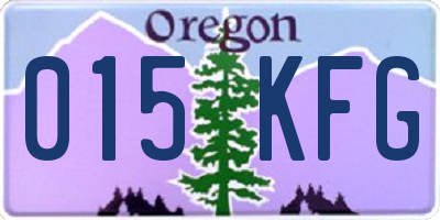 OR license plate 015KFG