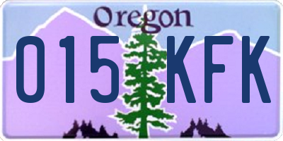 OR license plate 015KFK