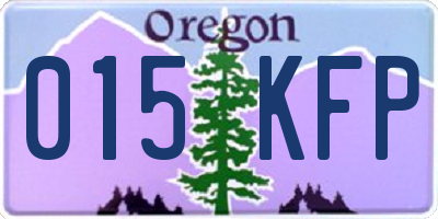 OR license plate 015KFP