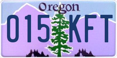 OR license plate 015KFT