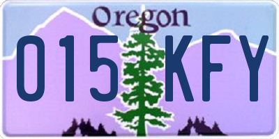 OR license plate 015KFY