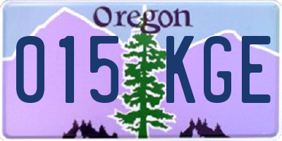 OR license plate 015KGE