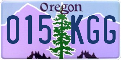 OR license plate 015KGG