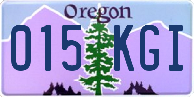 OR license plate 015KGI