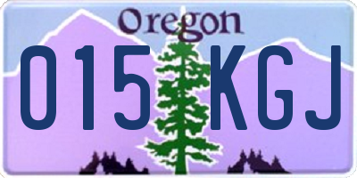 OR license plate 015KGJ