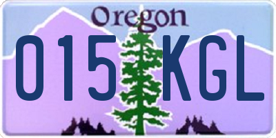 OR license plate 015KGL