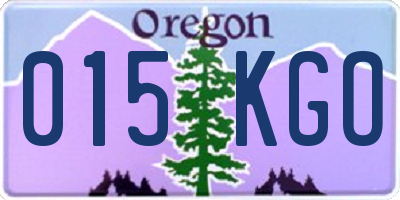 OR license plate 015KGO