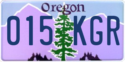OR license plate 015KGR