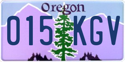 OR license plate 015KGV