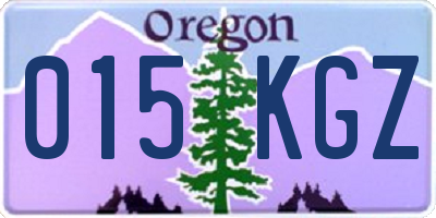 OR license plate 015KGZ