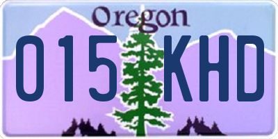 OR license plate 015KHD
