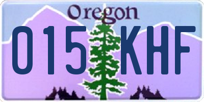 OR license plate 015KHF