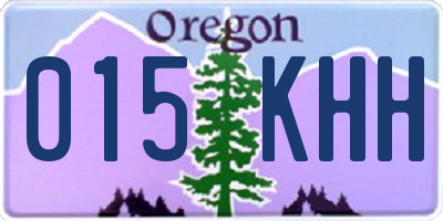 OR license plate 015KHH