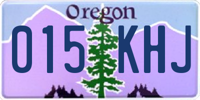OR license plate 015KHJ
