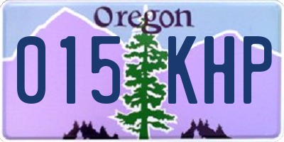 OR license plate 015KHP
