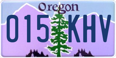 OR license plate 015KHV