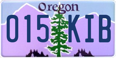 OR license plate 015KIB