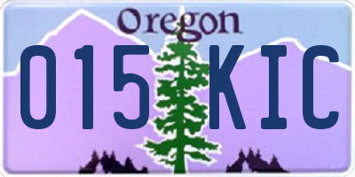 OR license plate 015KIC