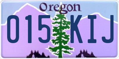 OR license plate 015KIJ