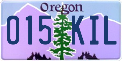 OR license plate 015KIL