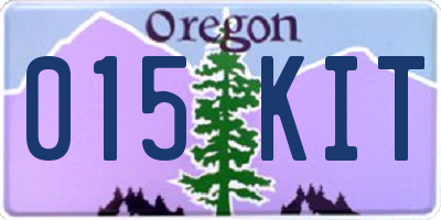 OR license plate 015KIT