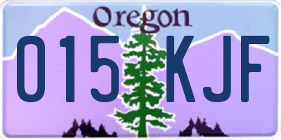 OR license plate 015KJF