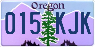 OR license plate 015KJK