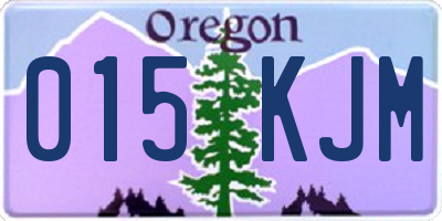 OR license plate 015KJM