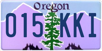 OR license plate 015KKI