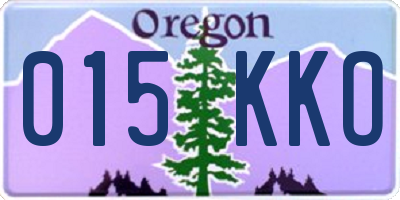 OR license plate 015KKO
